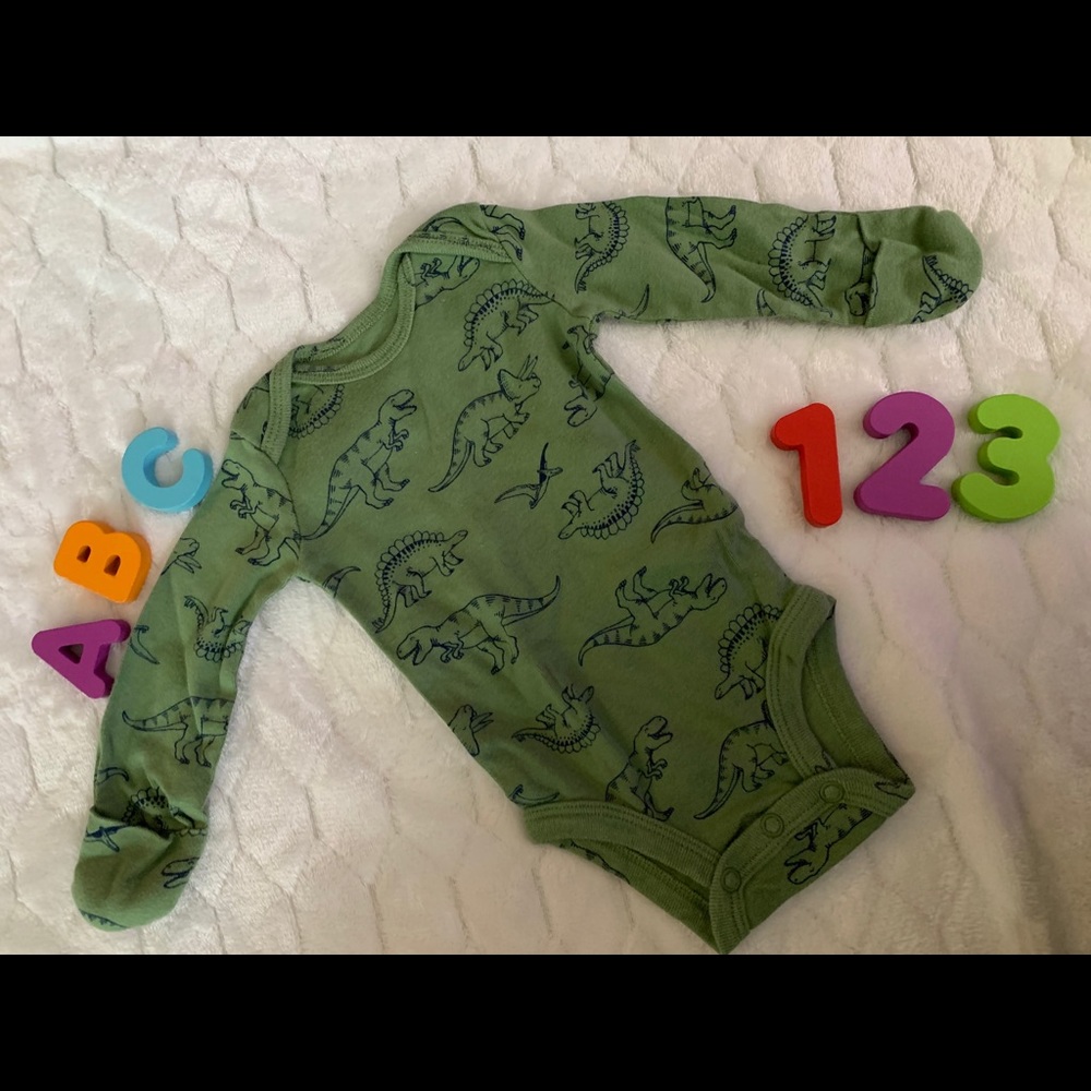 Long sleeve dinosaur onesie